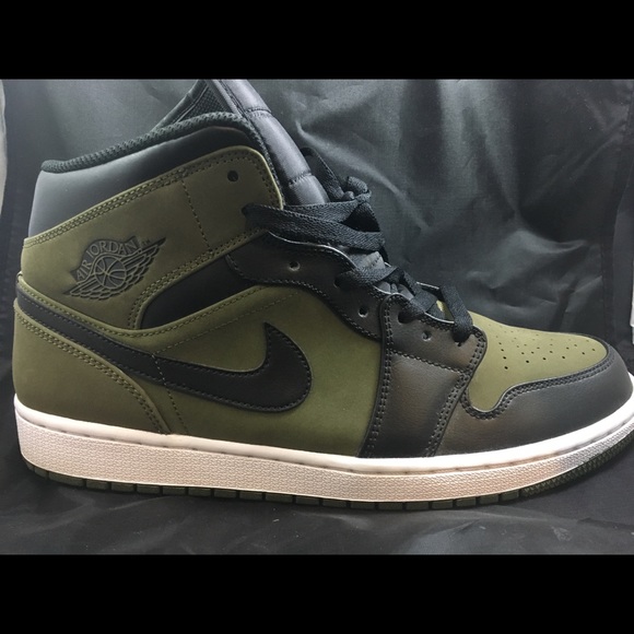 air jordan 1 retro mid olive canvas